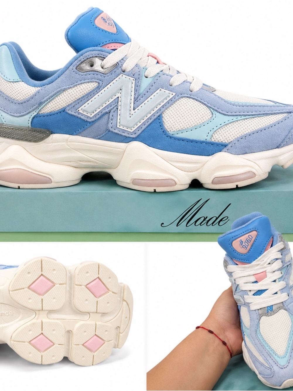 New Balance Women’s Pastel Blue & White Chunky Sneaker